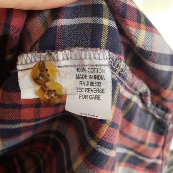 Girl Krazy Boyfriend Fit Plaid Buttondown Sz XS - Picture 4 of 4